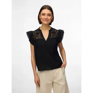 Vero Moda VMLINE SS V-NECK TOP schwarz M