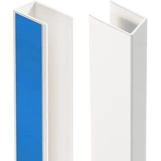 schattenfreu.de Rollo U Führungsschiene (Paar) – Rollos Seitenführung, Schienen für Verdunklungsrollo, Kassettenrollo, Thermo-Rollo, in 10-240 cm Länge, Kunststoff, Weiß