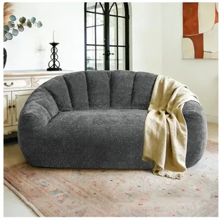 Odikalo Sitzsack Einzelsofa Sofas wohnzimmer Loungesofa mit Handlauf (Starry Sky-Sofa im Bärentatzen-Design – bequemer Sitzsack mit geräumigem Schnitt, übergroßes Sitzsack-Sofa mit Armlehnen und Füllung, geeignet für Wohn- und Schlafzimmer) grau