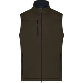 Herren Softshellweste Recycled Polyester - Farbe braun - Größe L