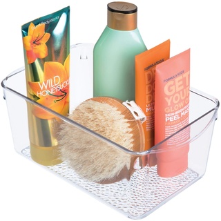 iDesign Kosmetik Organizer, Aufbewahrungsbox aus Kunststoff für Kosmetik und Beautyprodukte, zur Kosmetik Aufbewahrung, durchsichtig