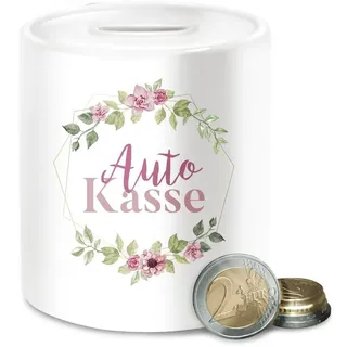 Shirtracer Spardose Autokasse I Sparen aufs Auto Geldgeschenke, (1-tlg), Sparbüchse für Erwachsene als weiß