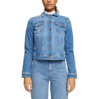 ESPRIT Damen 991CC1G301 Blazer, 902/BLUE MEDIUM WASH, XS - XS