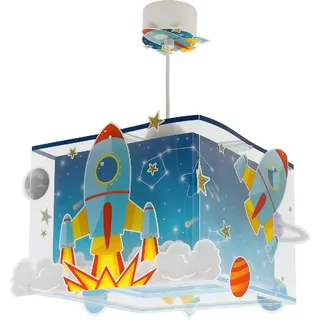 Dalber Kinderzimmer-Pendelleuchte ROCKET, blau/gelb