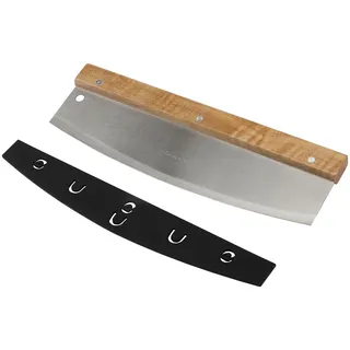 Rosenstein & Söhne Wiegemesser: Profi-Pizzaschneider, gleichmäßiges Schneiden, mit Schutzhülle, 32 cm (gleichmäßiges Pizza Schneiden)