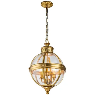 Elstead Lighting Kronleuchter Adams, Messing, Metall, Glas, 71.1 cm, RoHS, Lampen & Leuchten, Innenbeleuchtung, Hängelampen, Kronleuchter