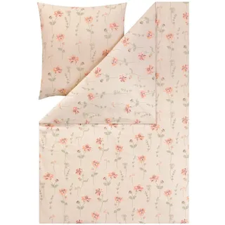 Estella San Martino Floral Flanell Beige 155 x 220 cm + 80 x 80 cm