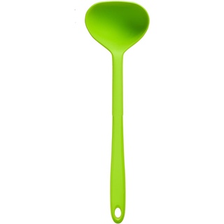 Kochblume Schöpfkelle L | Premium-Silikon & BPA frei| Hitzebeständig | Spülmaschinenfest | 30cm | Farbe: limette
