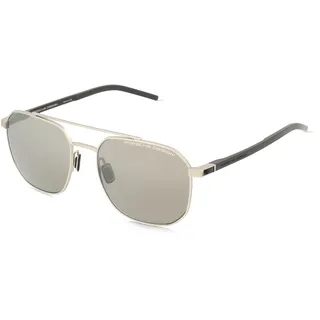 Porsche Design P8988 Herren-Sonnenbrille Vollrand Pilot Metall-Gestell, silber
