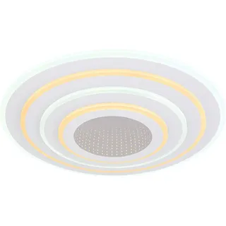 Smart Home Deckenlampe LED CCT Wohnzimmer Smart Deckenleuchte App Schlafzimmer, mit Fernbedienung dimmbar, 1x Smart LED 40W 3000-6500 Kelvin, DxH 42x6,7 cm
