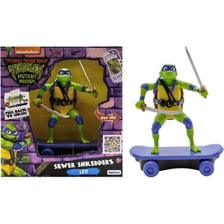 Teenage Mutant Ninja Turtles/Leonardo Mutant Mayhem Skate Spielzeug/TMNT Actionfiguren Sewer Shredders, Geschenkspielzeug, Alter 3+