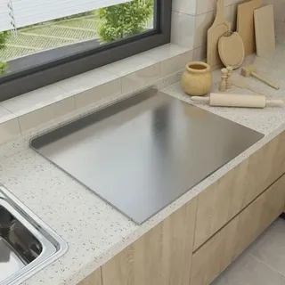 Schneidebrett Aus Edelstahl, Doppelseitig, Multifunktionale Oberfläche Zum Backen, Schneidebrett