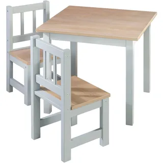 roba Kindersitzgruppe Woody 3-tlg grau lackiert