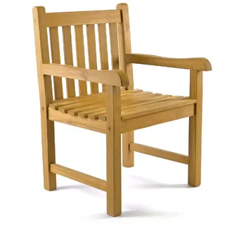 VCM Gartenstuhl Gartensessel Landhaus Teak Holz behandelt massiv