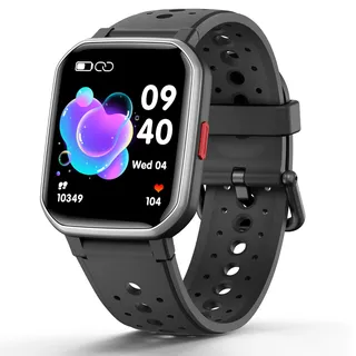 Kinder Smartwatch für Jungen und Mädchen, Fitness Aktivitäts Tracker Uhr IP68 Wasserdichte, 19 Sportmodi, Herzfrequenz Schlafmonitor, Schrittzähler, Kindergeschenke für Teenager (Roter Schlüssel)