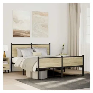 vidaXL Metallbett 140 x 200 cm Braun