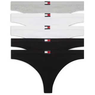 Tommy Hilfiger Underwear Tanga 5 PACK FLAG THONG (Packung, 5-St., 5er) mit Logo schwarz L (40)