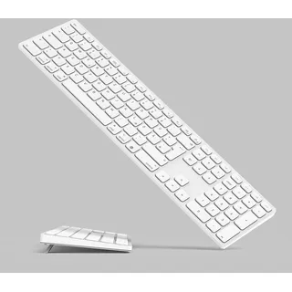 Drahtlose Bluetooth Tastatur für Mac mit verstellbarem Tippwinkel – Apple-Layout QWERTZ, mit Ziffernblock, für iMac, MacBook & Mac mini