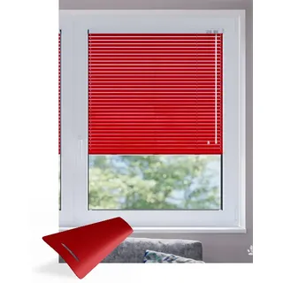 Jalousie ohne Bohren nach Maß, Rot 475, 30 x 100 cm, Jalousie individuell maßangefertigt