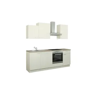 CUBO15 Küchenzeile mit Elektrogeräten   ¦ creme ¦ Maße (cm): B: 220