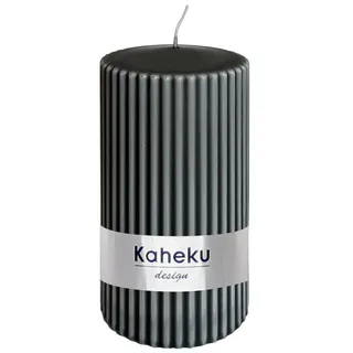 Kaheku Stumpenkerze Kaheku Rillenkerze, Powder Schiefer, Ø 7 cm, 1173001575