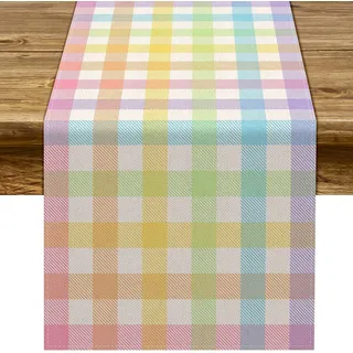 Tischläufer Im Büffelkaromuster Für Ostern, Ideal Zur Dekoration Einer Familienfeier (13 Zoll X 36 Zoll)