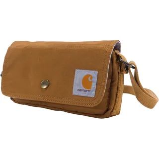 Carhartt Horizontale Umhängetasche, kann als Crossbody, Clutch oder Hüfttasche mit abnehmbarem Gurt getragen Werden, Carhartt Brown