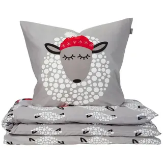SCHIESSER Sippa Feinbiber Grau 135 x 200 cm + 80 x 80 cm