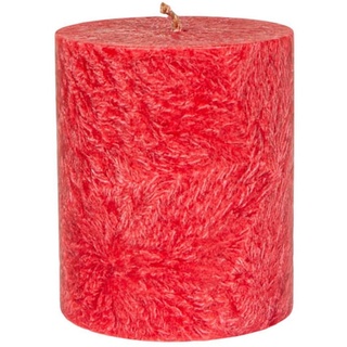 Kerzenfarm Hahn Stearin Stumpenkerze - rot 75x64mm