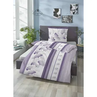 biberna Konstantin Mako-Satin Lila 135 x 200 cm + 2 x 80 x 80 cm
