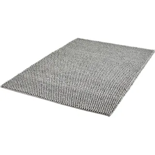 Teppich OBSESSION "My Loft 580" Teppiche Gr. B/L: 80 cm x 150 cm, 23 mm, 1 St., silberfarben Esszimmerteppiche Handweb Teppich, Obermaterial: 50% Wolle, Viskose, handgewebt