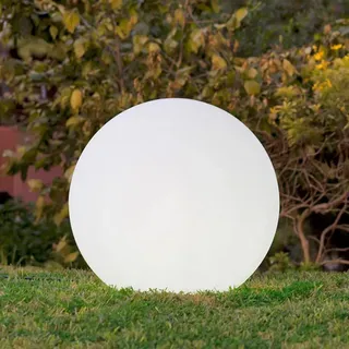 NEW GARDEN Außenleuchte Kunststoff Ø 50 cm E27 600 lm IP65 weiß