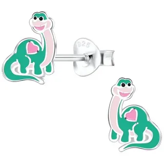 alexander york Ohrstecker DINOSAURIER LANGHALS grün 925 Sterling Silber onesize
