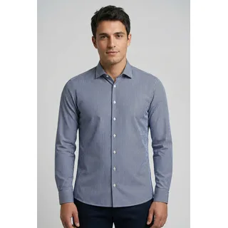 Desoto Langarmhemd Slim Fit Blau M