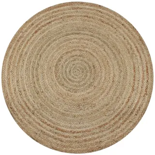 vidaXL Jute Geflochten Outdoor-Teppich 150 x 150 cm Beige/Braun