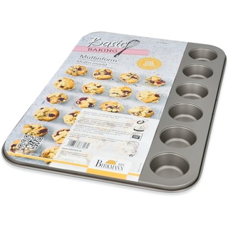 RBV Birkmann Mini Muffins Backform | 24er Muffinblech für kleine Muffins | Muffinform Blech mit hochwertiger Antihaftbeschichtung | Basic Baking