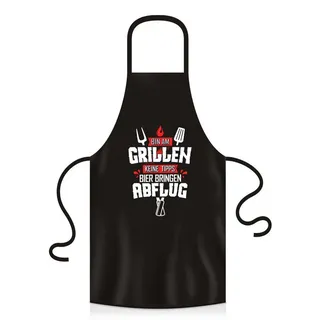 YORA Grillschürze für Männer lustig - Vatertagsgeschenk - Bin am Grillen - Kochschürze Inkl. personalisierbarer Urkunde - lustige Geschenke zum Vatertag (Bin am Grillen) (Rot) - 60cmx90cm