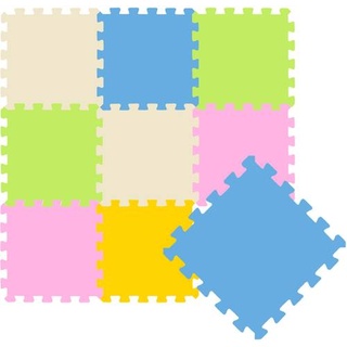 9 Teile Baby Kinder Puzzlematte ab Null - 30x30 Puzzle Spielmatte Krabbelmatte