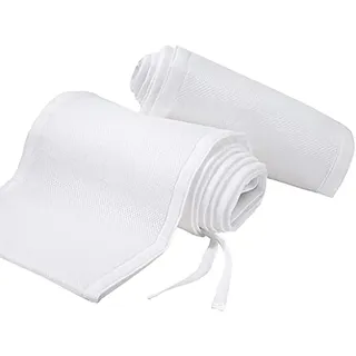 95sCloud-1 Netzfutter Bettumrandung Babybett Babybett Umrandungen Netzgewebe Umrandungen für Babybett, Klassische Kollektion, auf für vierseitige Lattenrost solide Rückenlehne (White, Onesize) - Einheitsgröße