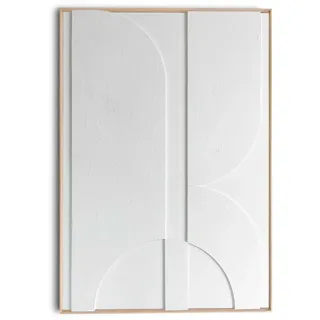 REINDERS Relief Wandbild, Mars, Wohnzimmer, Bilder, Wanddeko, Room Decor, MDF, Weiß, 100 x 70