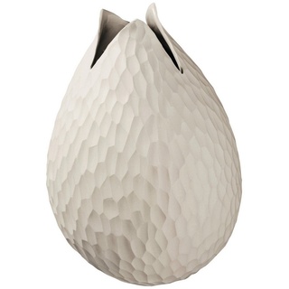 Asa Selection Vase Yoko mit Relief 22 cm Keramik Beige Creme