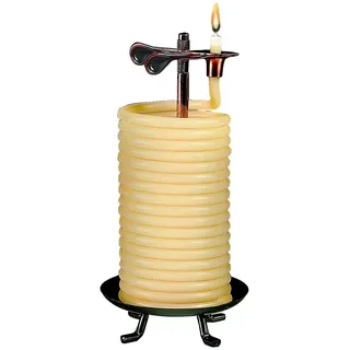 Candle by the Hour 80 Stunden vertikale Kerze, umweltfreundlich, natürliches Bienenwachs mit Baumwolldocht, Duftfrei