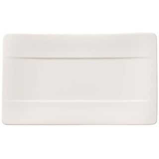 24cm x 14cm Sushi-Teller "Modern Grace" aus Premium Bone Porzellan in Uni-Weiß