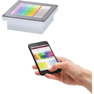 4 Stück Paulmann Zigbee Aussenleuchte Boden Einbauleuchten Brick IP67 RGBW Metall 80lm 230V