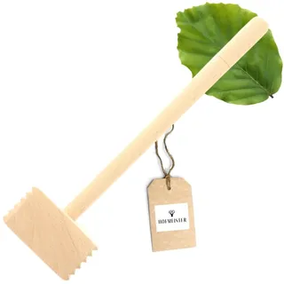 HOFMEISTER® Fleischhammer, 100% Naturprodukt, 28 cm, ohne Plastik, stabiler Fleischklopfer klopft jedes Schnitzel weich, massiver Fleischplattierer, Schnitzelklopfer cm