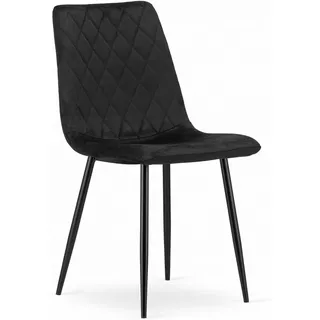 Best for Home Esszimmerstuhl Samt-Esszimmer stühle – Komfortables, modern & stabil (Stuhl-Set, 4 St), Ergonomische Rückenlehne, weicher Samtbezug, kompaktes Design. schwarz