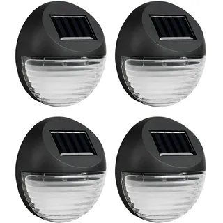 HI, Gartenbeleuchtung, 8er-Set Solar LED Wandleuchte & Zaunleuchte (IP44)