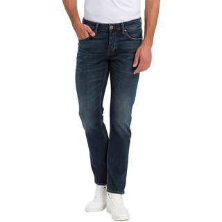 Cross Jeans Herren Jeans Dylan Regular Fit Blau Normaler Bund Reißverschluss W 36 L 30