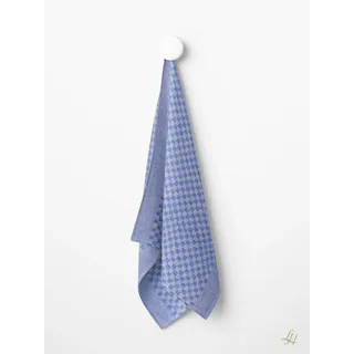 Leinenweberei Hoffmann Geschirrtuch Geschirrtücher Leinen kariert blau 50 cm x 50 cm