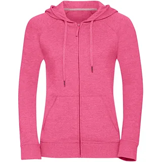 Russell Ladies' HD Zipped Hood Sweat, pink marl, L